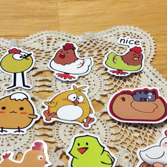 Cute chicks and chickens colorful stickers for cellphones, laptop, lockers - Picture 2 of 5